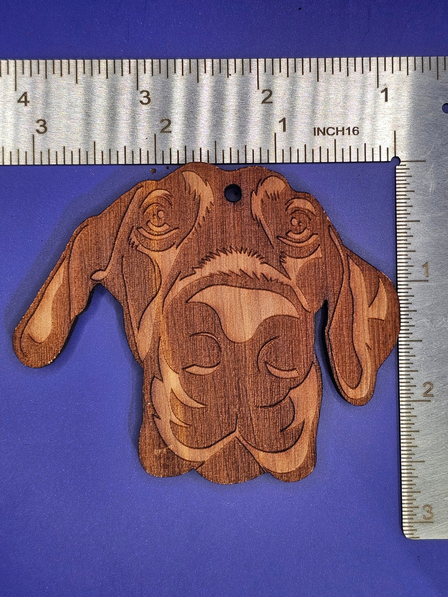 Doberman (floppy ear) Cedar Ornament