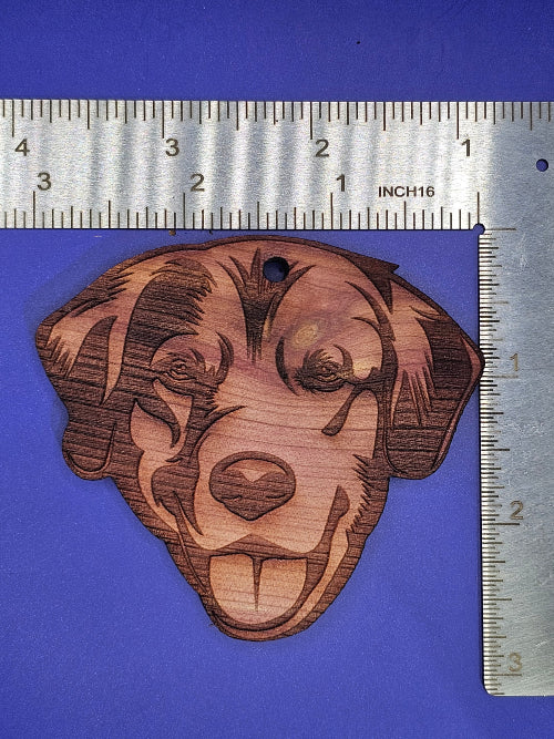 Golden Retriever Cedar Ornament