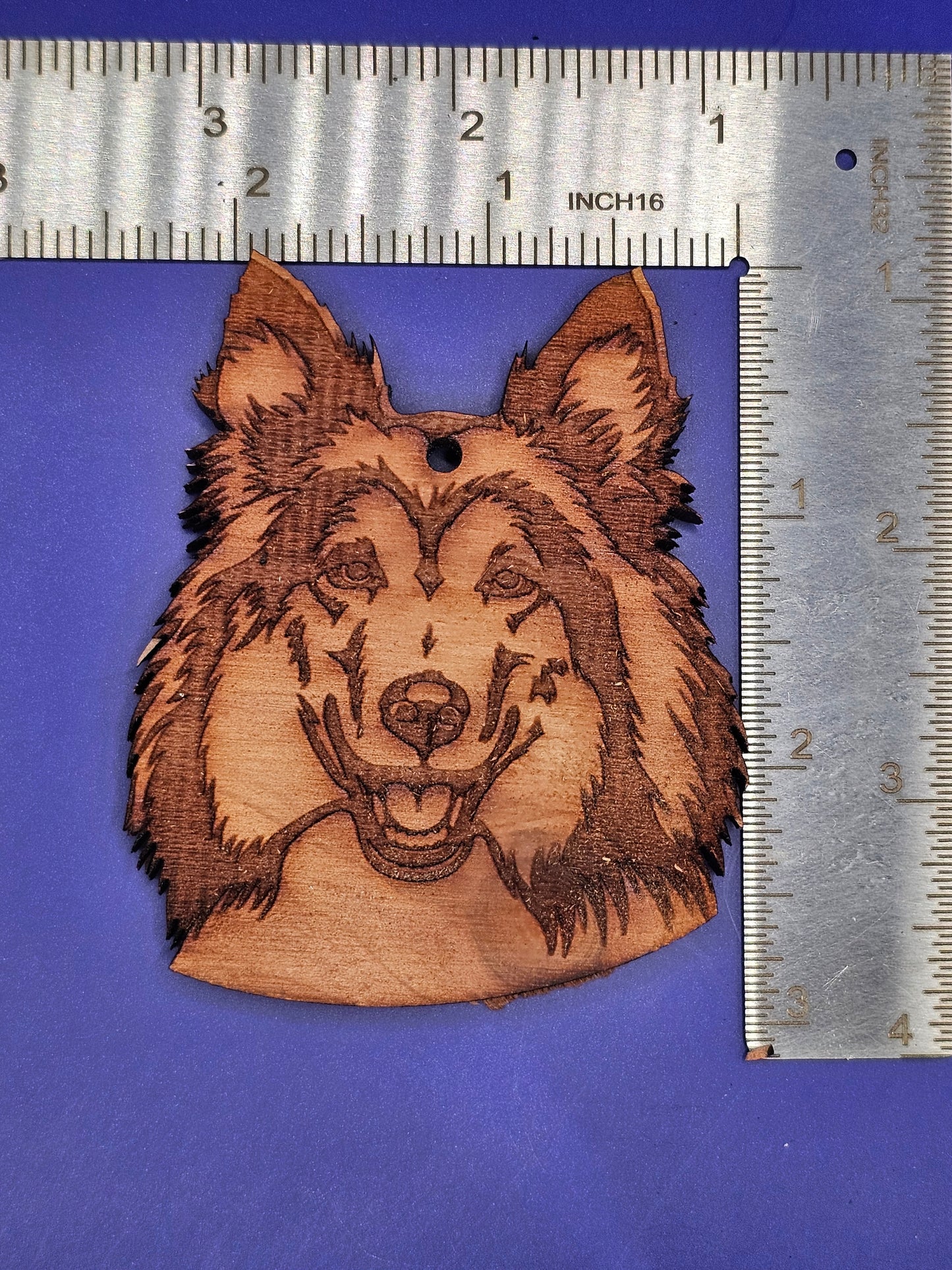 Shetland Sheepdog Cedar Ornament