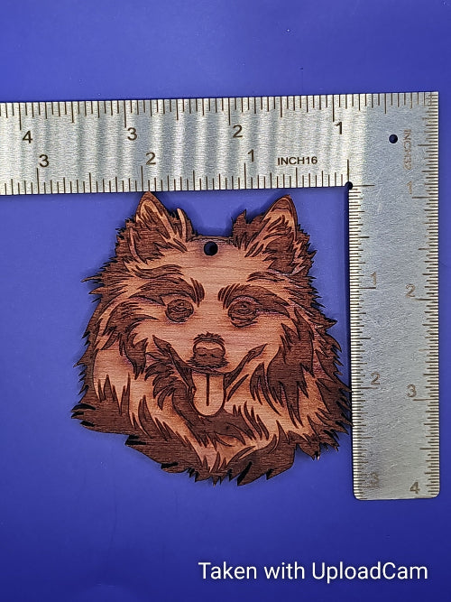 American Eskimo Cedar Ornament