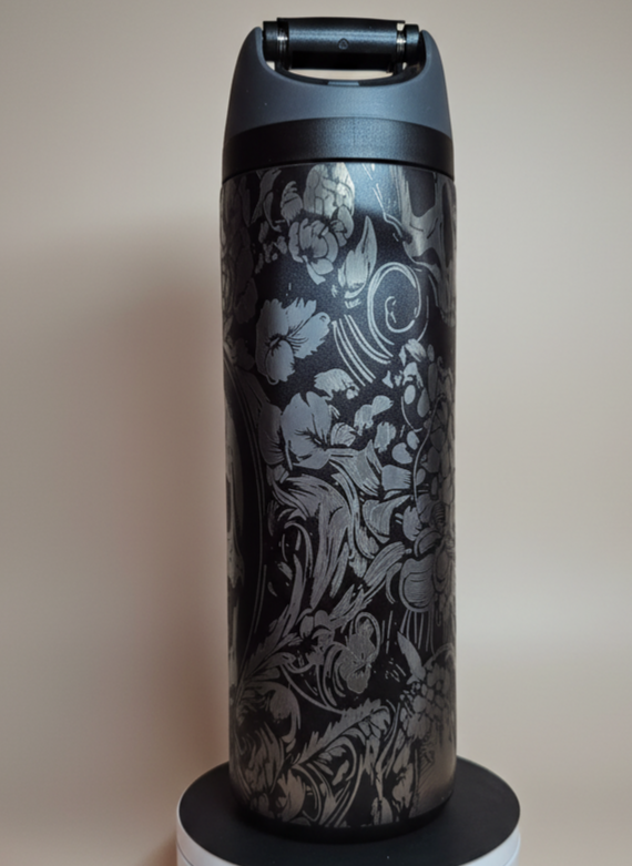 Skull and Flower and Pour Style 24oz Cups