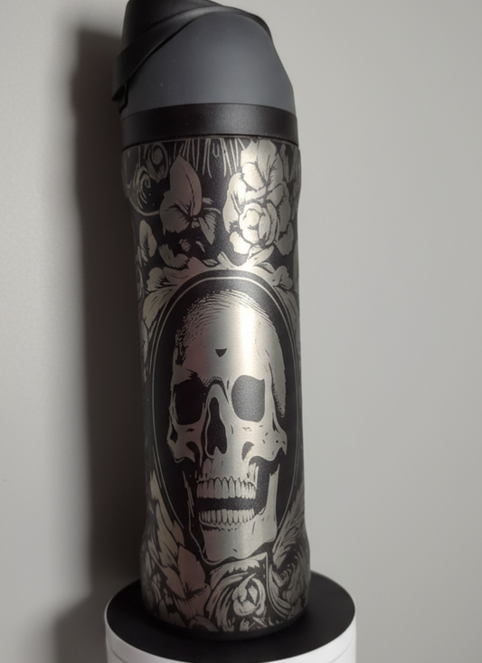 Skull and Flower and Pour Style 24oz Cups