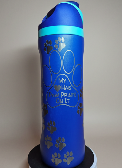 Dog Lover Paw Print Sip and Pour Style 24oz Cups