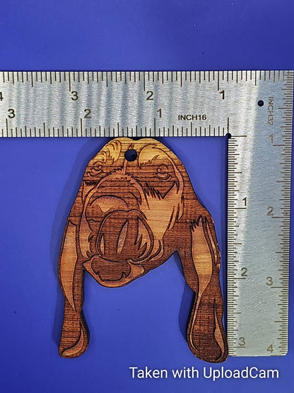 Basset Hound Cedar Ornament
