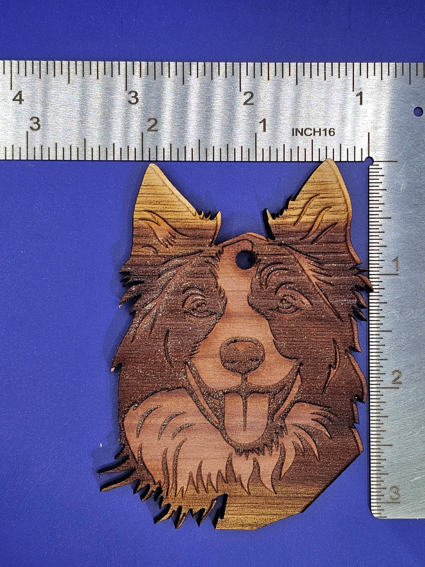 Border Collie Cedar Ornament