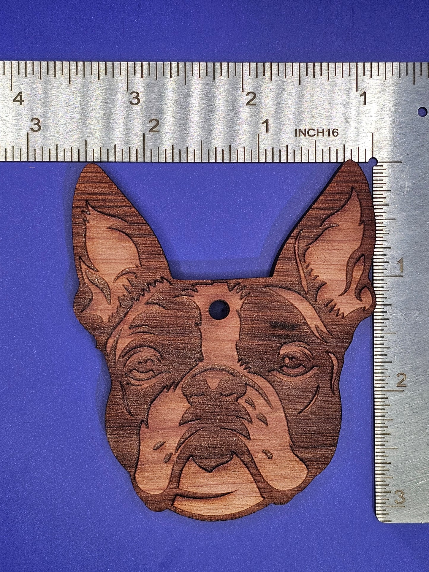 Boston Terrier Cedar Ornament