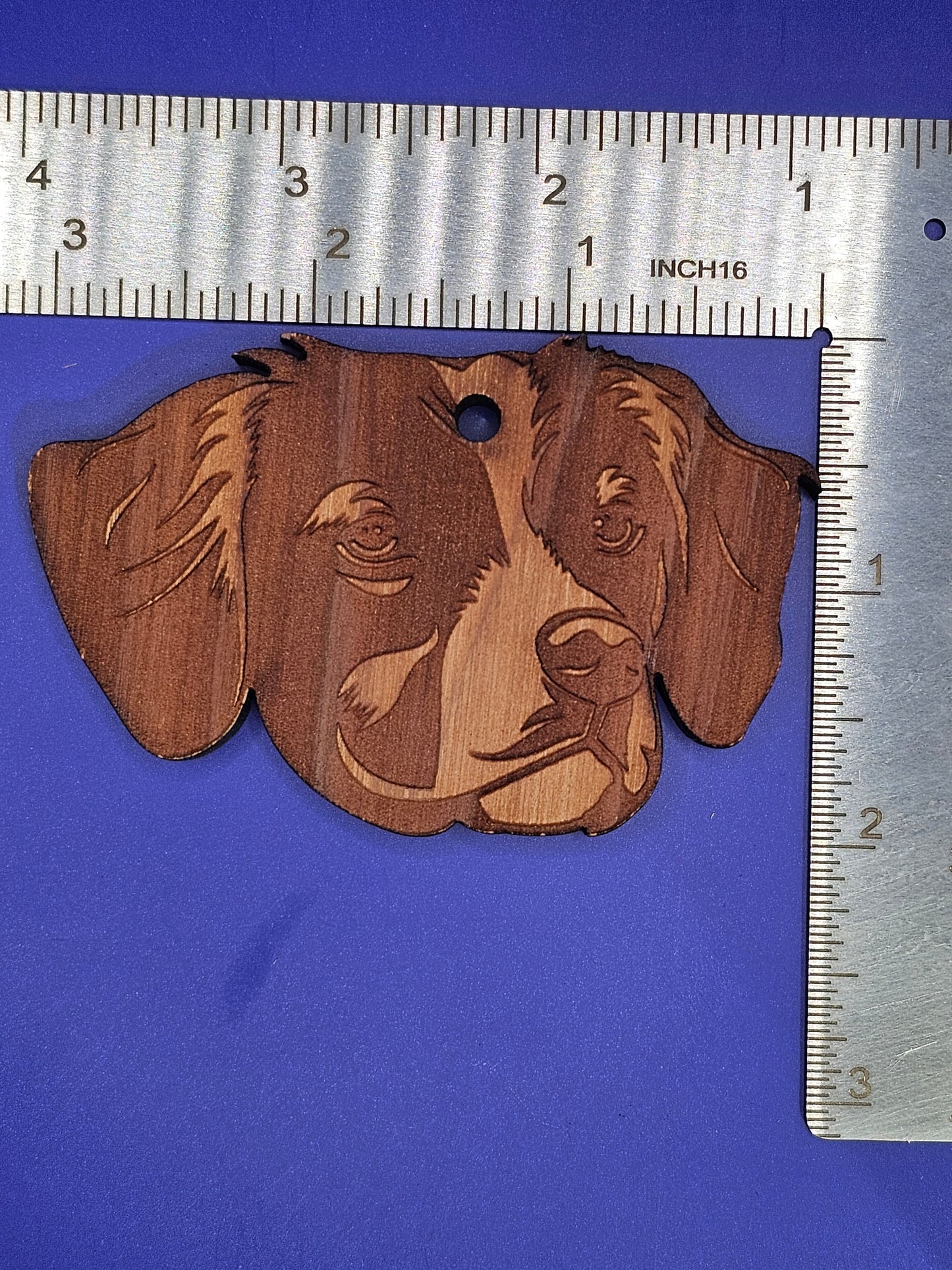 Brittany Spaniel Cedar Ornament