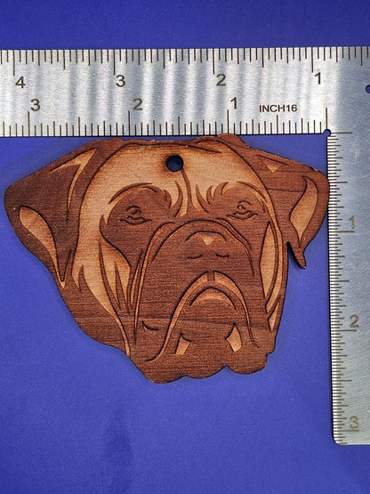 Bull Mastiff Cedar Ornament