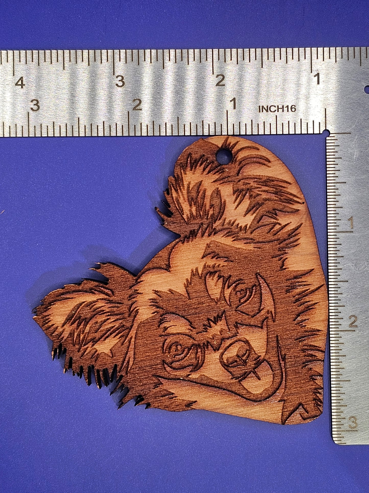 Chihuahua (long hair) Cedar Ornament