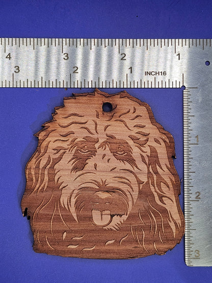 Goldendoodle Cedar Ornament