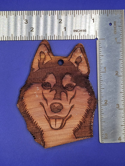 Husky Cedar Ornament