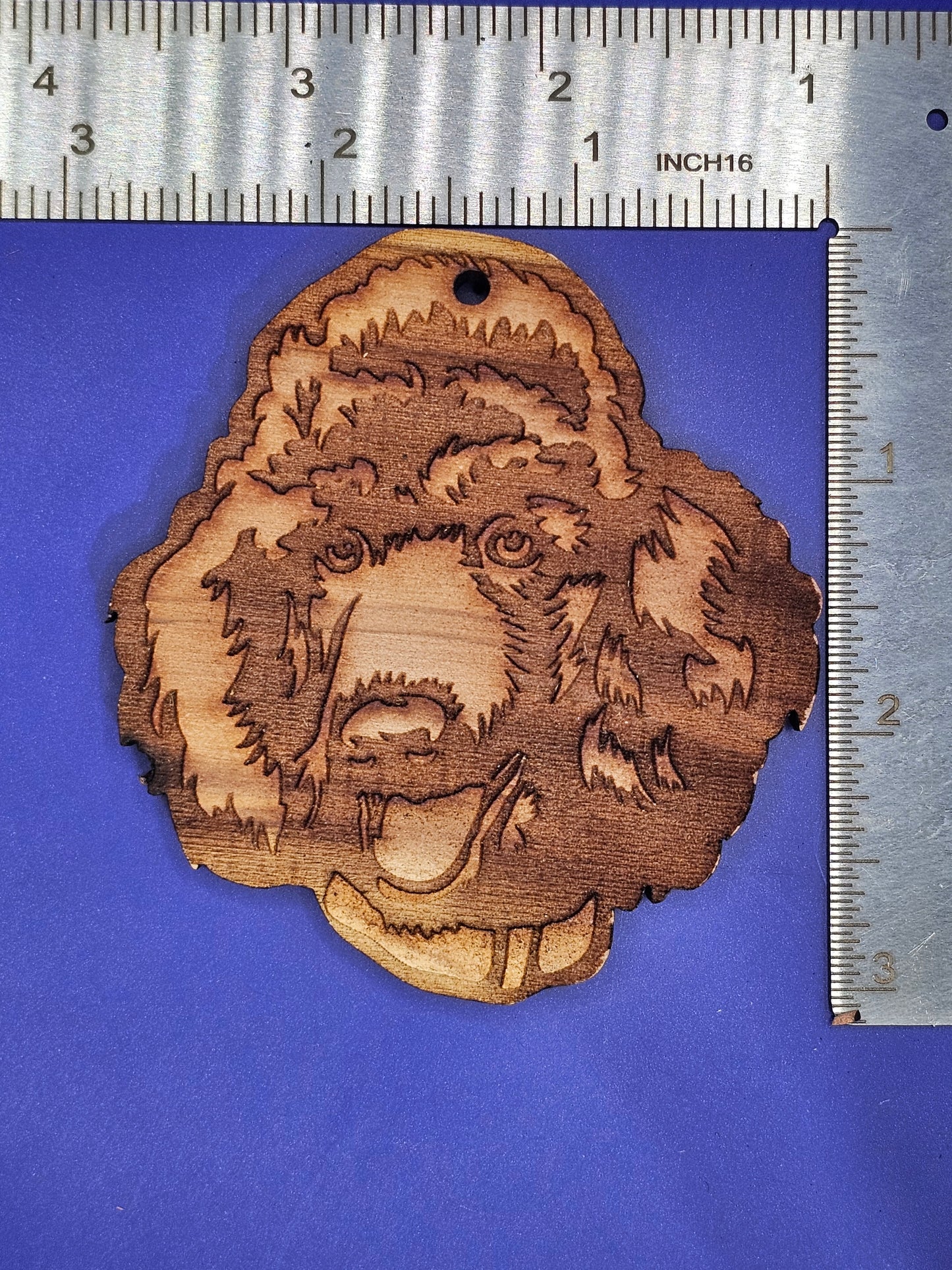 Poodle Cedar Ornament