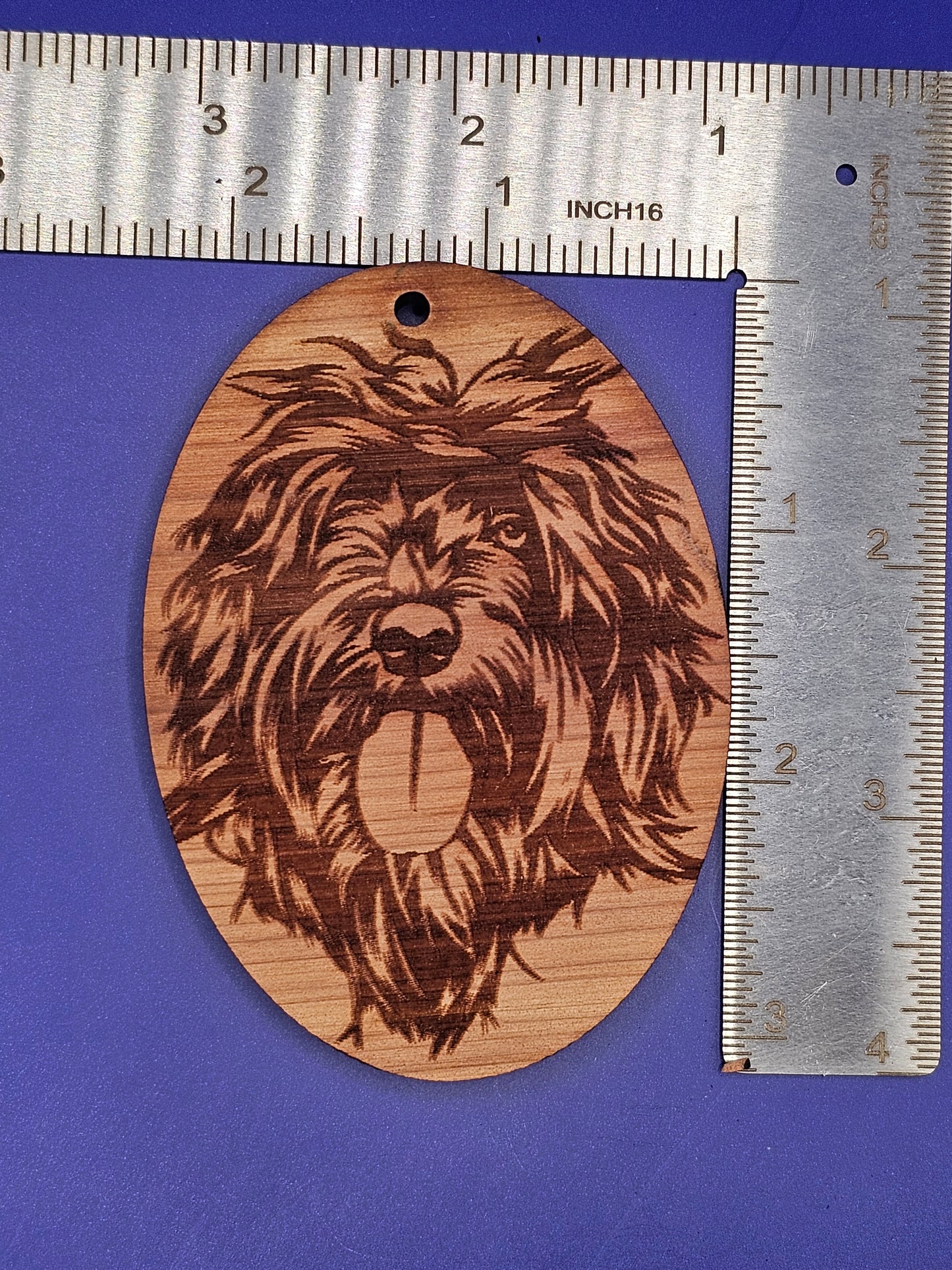 Portuguese Water Dog Cedar Ornament