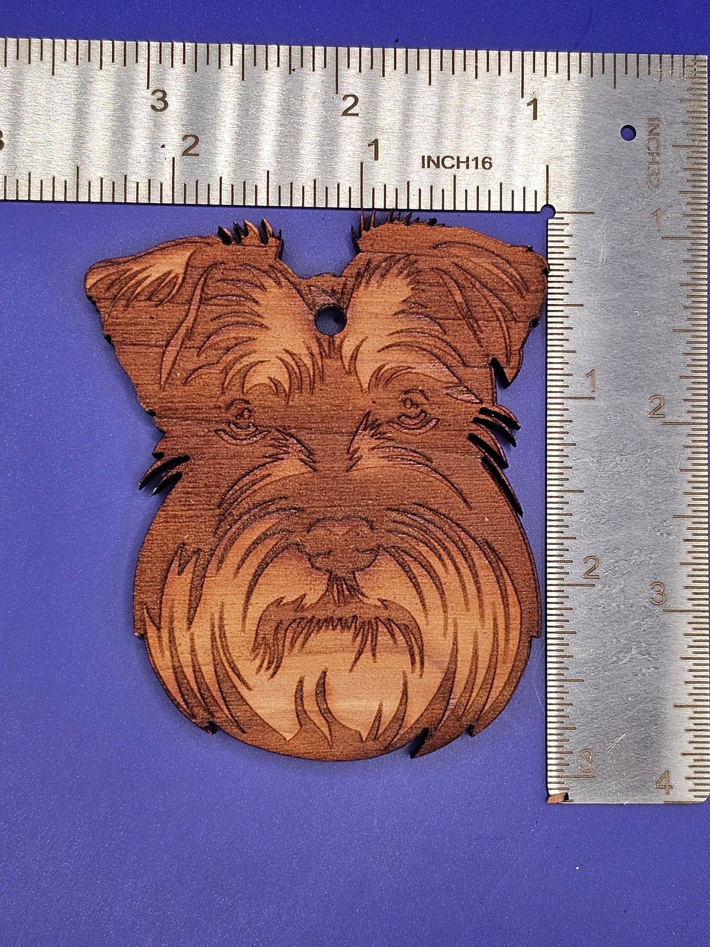 Schnauzer Cedar Ornament
