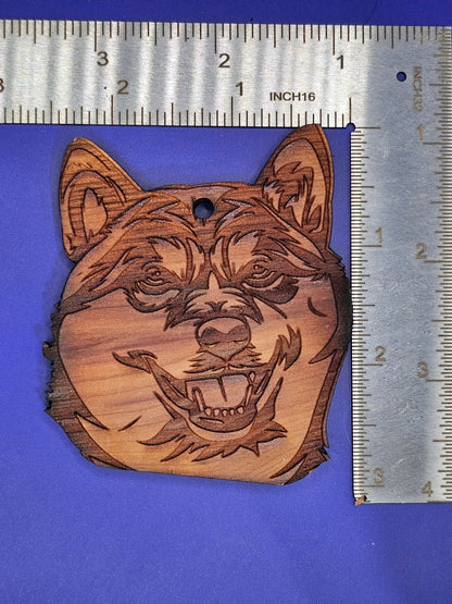 Shiba Inu Cedar Ornament