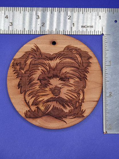 Yorkshire Terrier Cedar Ornament