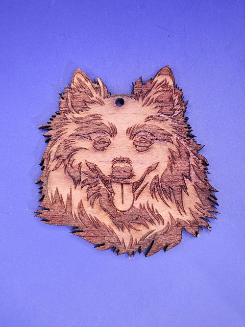American Eskimo Cedar Ornament