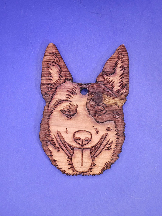 Australian Cattle Dog  Cedar Ornament