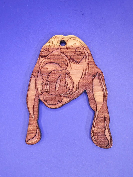 Basset Hound Cedar Ornament