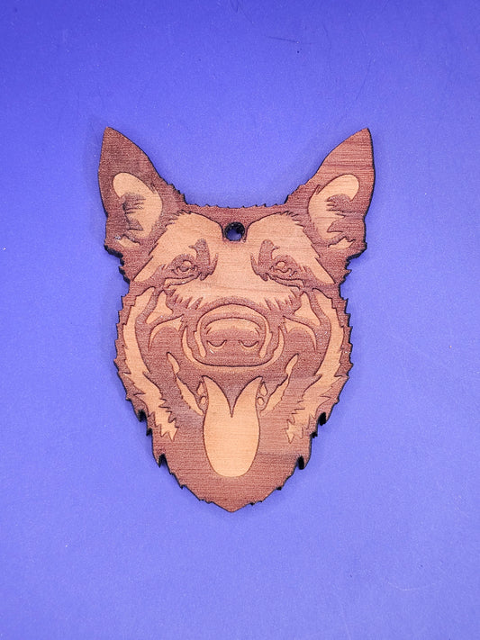 Belgian Malinois Cedar Ornament