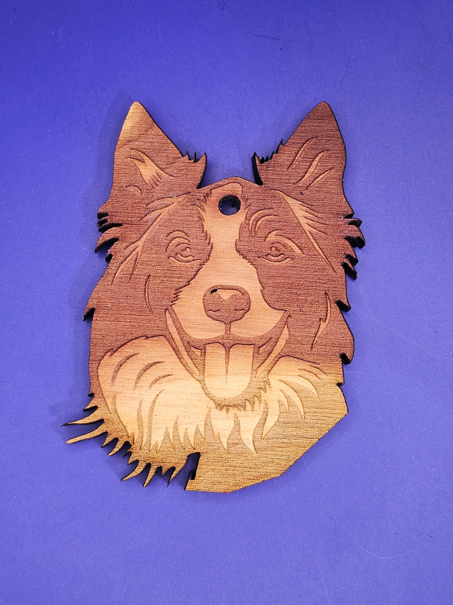 Border Collie Cedar Ornament