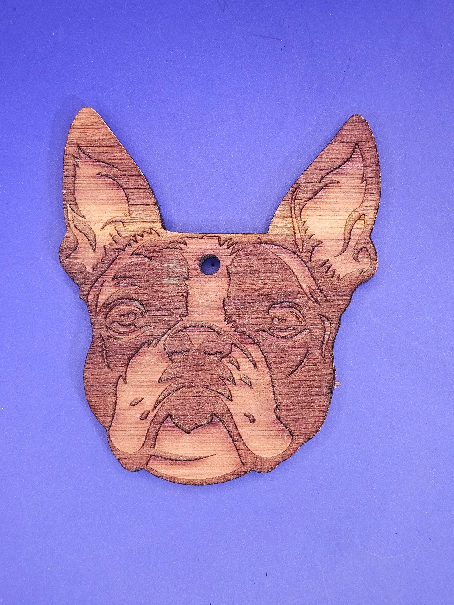 Boston Terrier Cedar Ornament