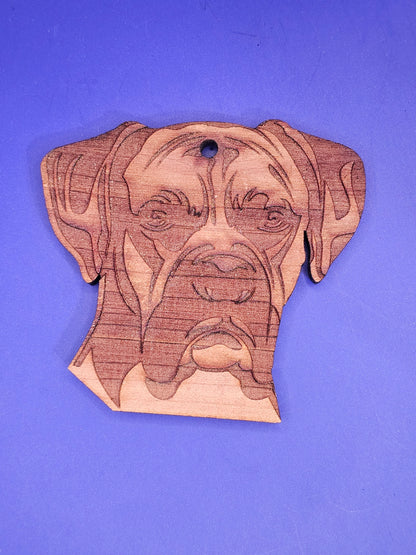 Boxer Cedar Ornament