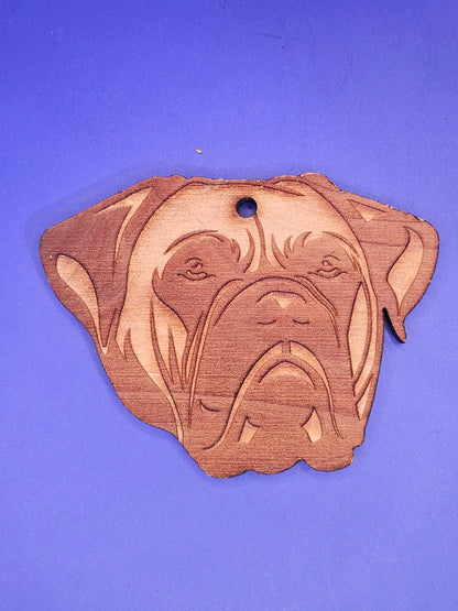 Bull Mastiff Cedar Ornament