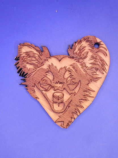 Chihuahua (long hair) Cedar Ornament