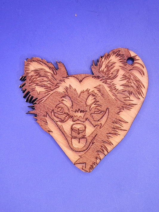 Chihuahua (long hair) Cedar Ornament