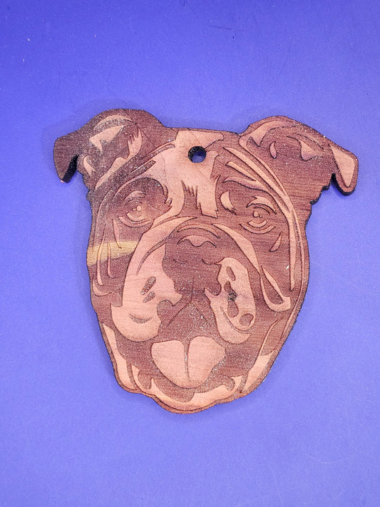 English Bulldog Cedar Ornament