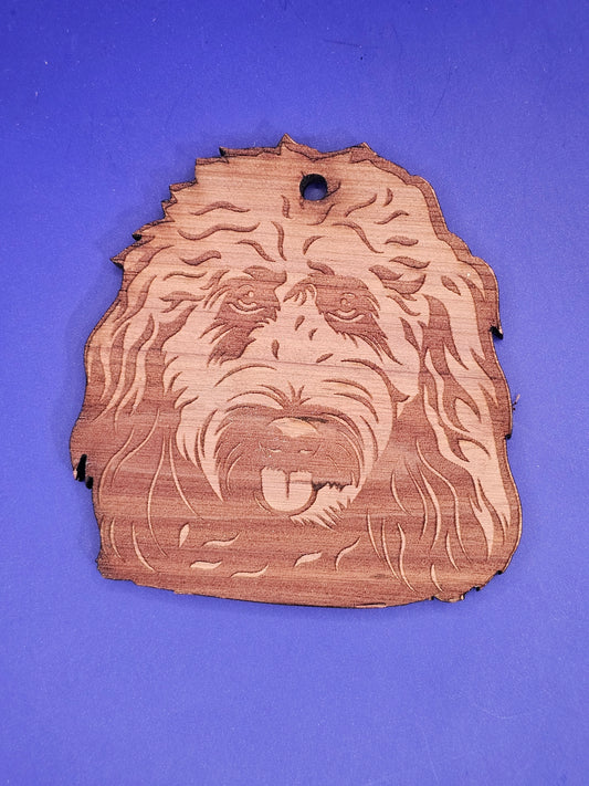 Goldendoodle Cedar Ornament
