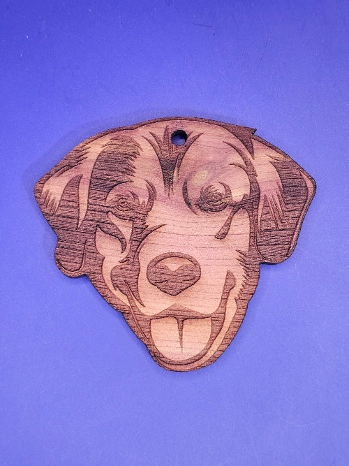 Golden Retriever Cedar Ornament