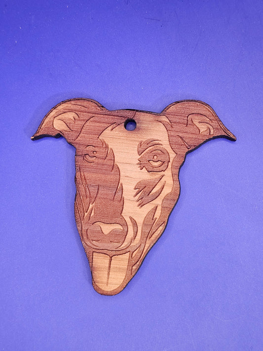 Greyhound Cedar Ornament