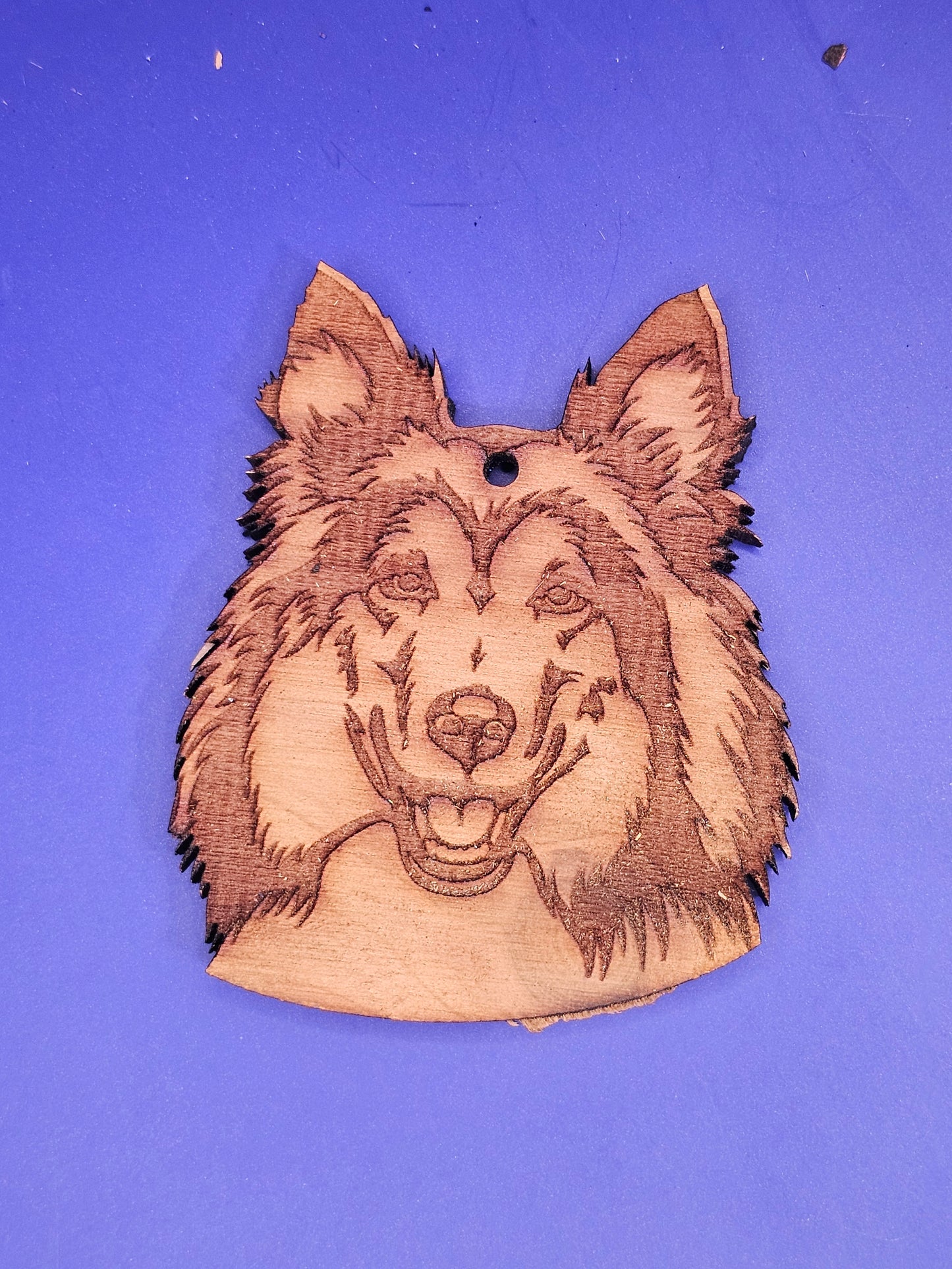 Shetland Sheepdog Cedar Ornament