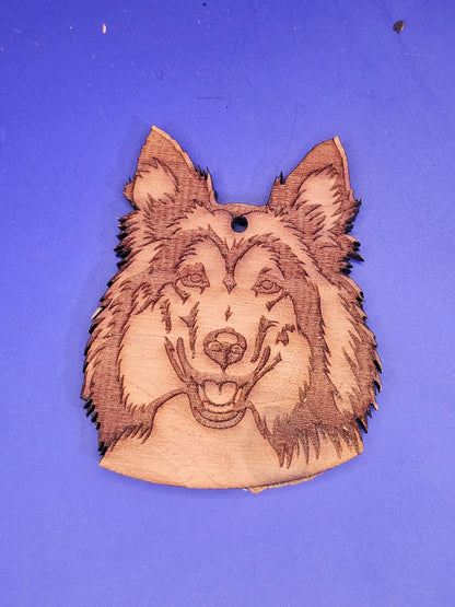 Shetland Sheepdog Cedar Ornament