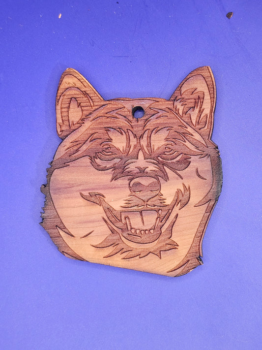 Shiba Inu Cedar Ornament
