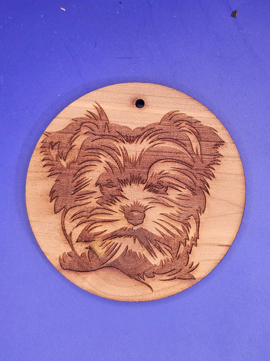 Yorkshire Terrier Cedar Ornament