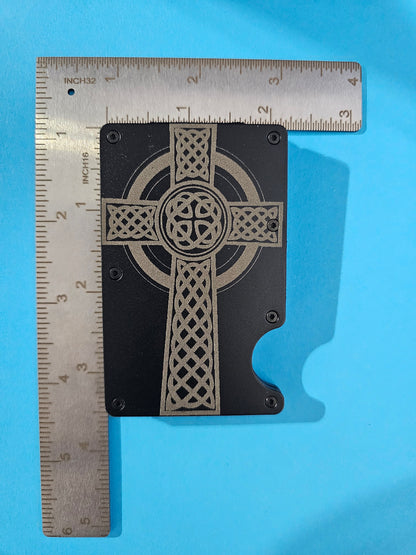 Celtic Cross Metal Minimalist Wallets