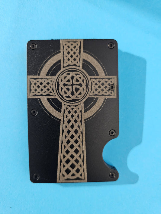Celtic Cross Metal Minimalist Wallets
