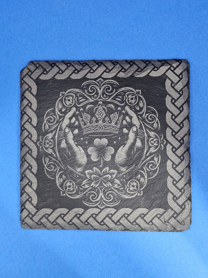 Celtic Collection Slate Coasters (set of 4 with holder)