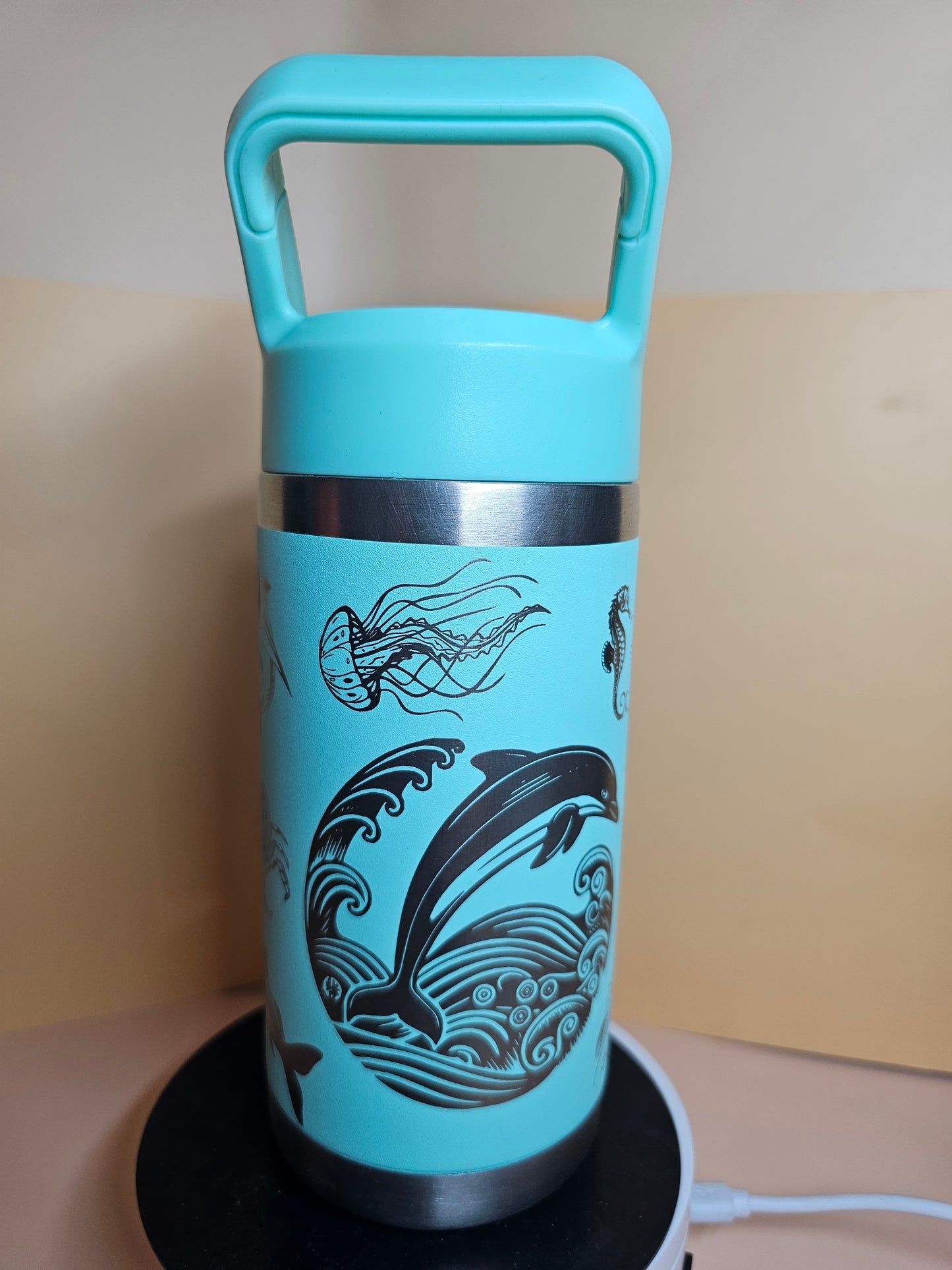 Sea Creature Theme Laser engraved 12oz cups