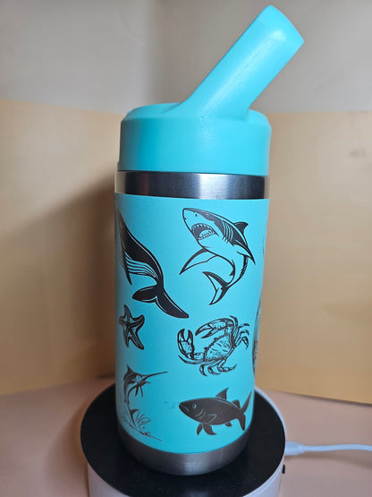 Sea Creature Theme Laser engraved 12oz cups