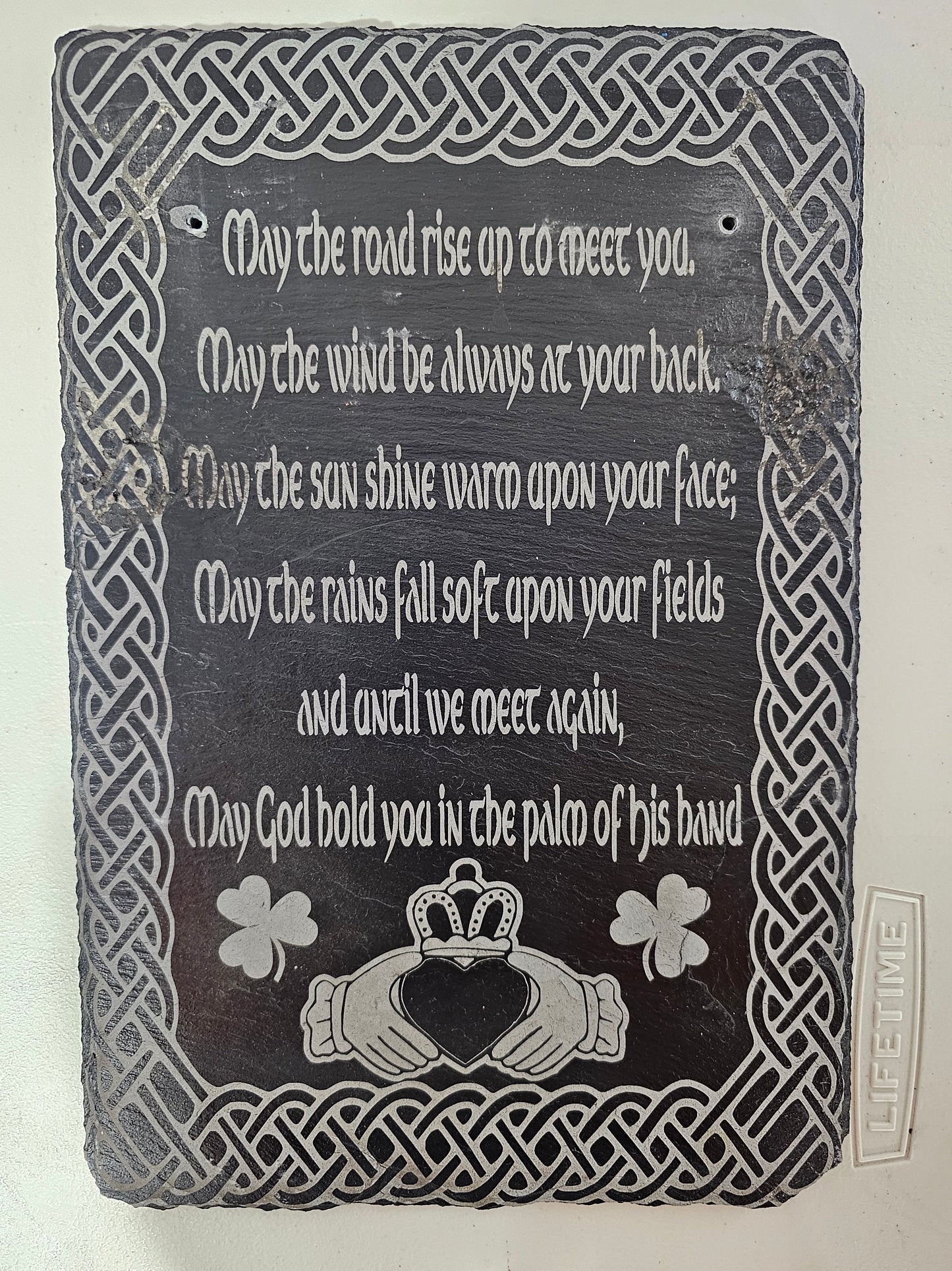May the Road Rise Up Laser Engraved Slate Door Hangers