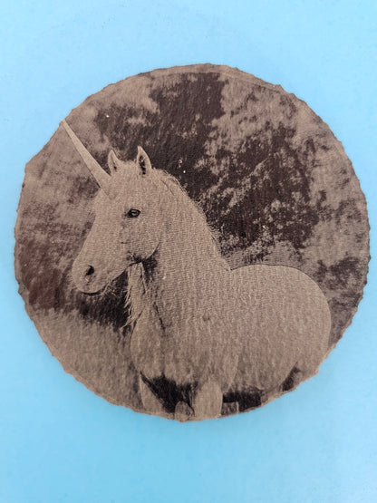 Fairy Tale Creature Slate Coasters (set of 4 with holder)