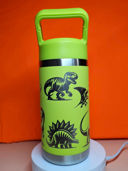 Dinosaur Theme Laser engraved 12oz cups