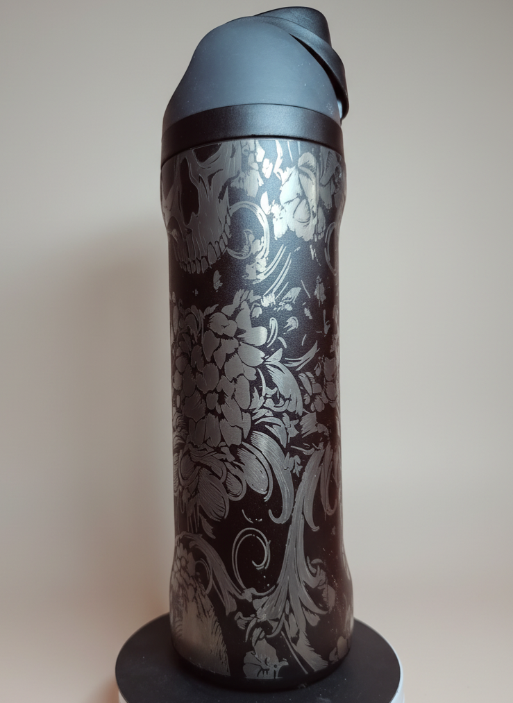 Skull and Flower and Pour Style 24oz Cups