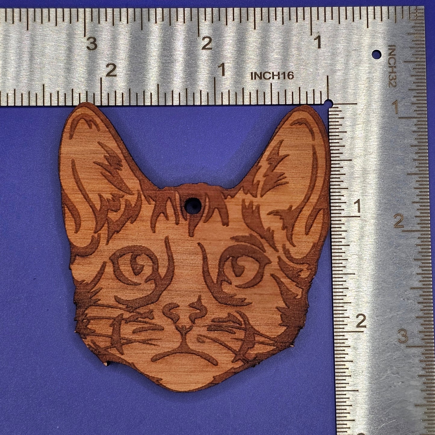 Bengal Cat Cedar Ornament