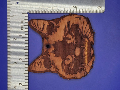 Siamese Cat Cedar Ornament