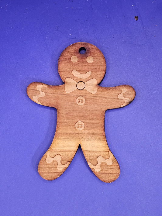 Gingerbread Man Cedar Ornament